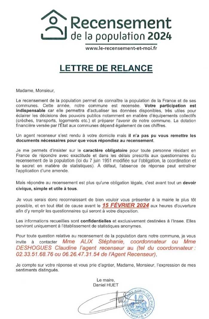 Recensement de la population