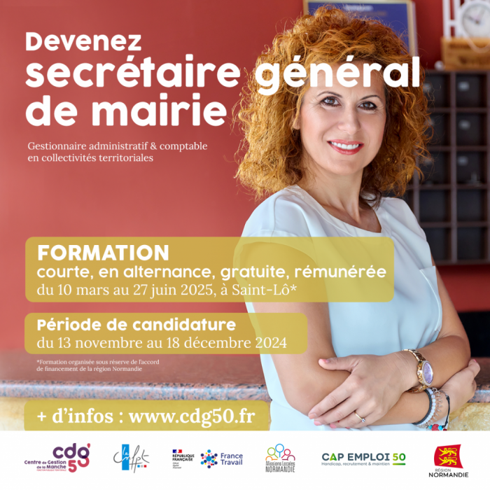 Période de candidature pour la formation secrétaire général(e) de mairie
