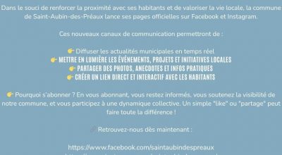 LA COMMUNE EST DÉSORMAIS SUR FACEBOOK ET INSTAGRAM !