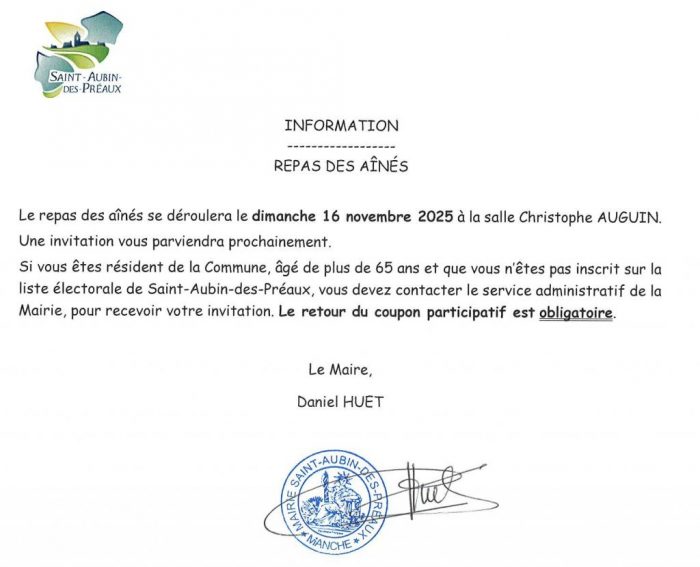 REPAS DES ANCIENS 2025