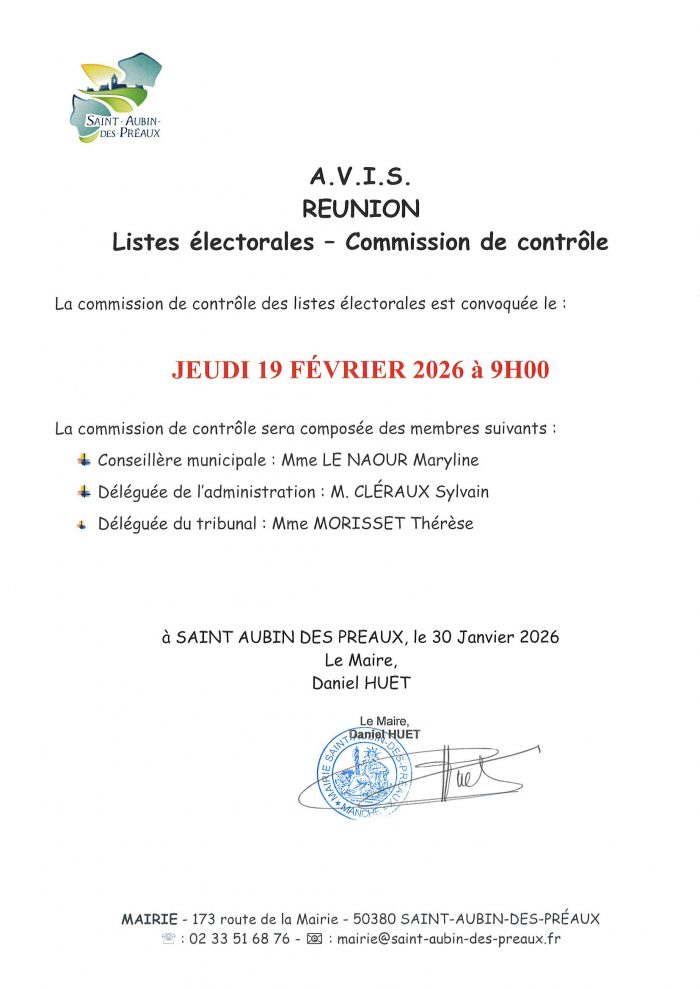 COMMISSION DE CONTRÔLE DES LISTES ÉLECTORALES