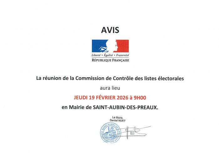 COMMISSION DE CONTRÔLE DES LISTES ÉLECTORALES