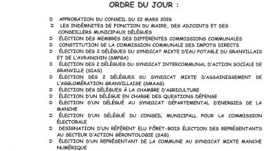 AVIS DE CONSEIL MUNICIPAL DU 31 MARS 2026