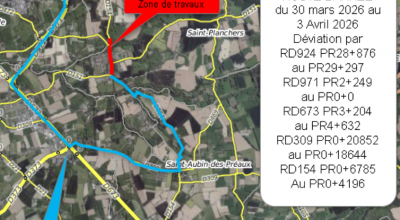 INFORMATION DE DEVIATION COMMUNE DE SAINT-PLANCHERS
