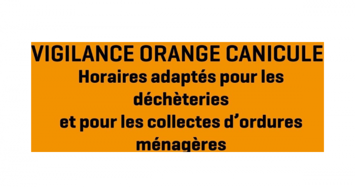 ⚠️ HORAIRES ADAPTÉ POUR LES DÉCHÈTERIES ET LES COLLECTES D&rsquo;ORDURES MÉNAGÉRES ⚠️