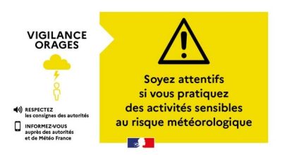 le département de la Manche en vigilance jaune « orages »