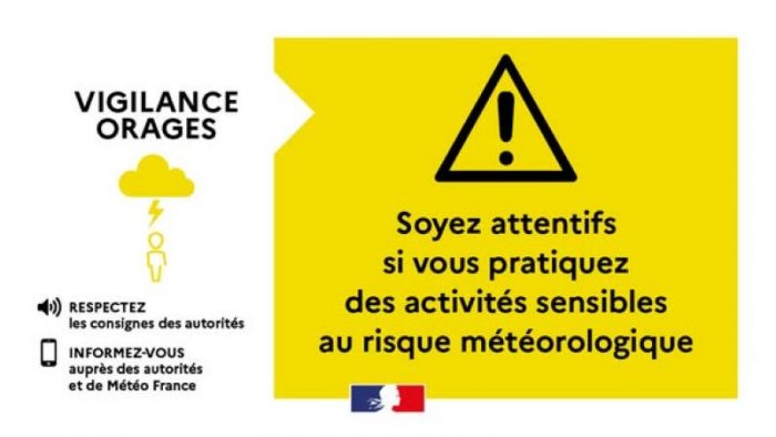 le département de la Manche en vigilance jaune « orages »