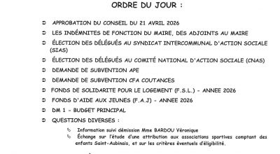 AVIS CONSEIL MUNICIPAL