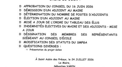 🏛️ Avis de Conseil Municipal – Jeudi 30 juillet 2026