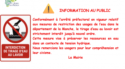 ⚠️ INFORMATION AU PUBLIC