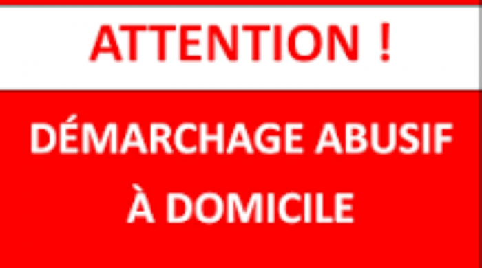 DÉMARCHAGE À DOMICILE : SOYEZ VIGILANTS ⚠️