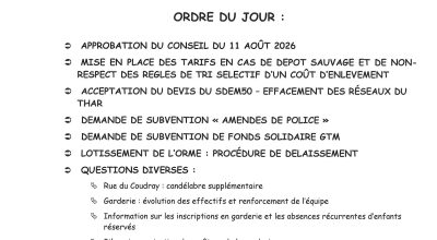 📢 Le Conseil Municipal vous informe